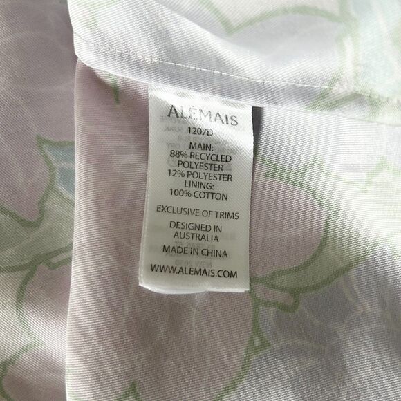 Alemais Luella Midi Dress in Floral Lilac Print Tie Back Fitted Bodice Size 2 - Picture 6 of 6